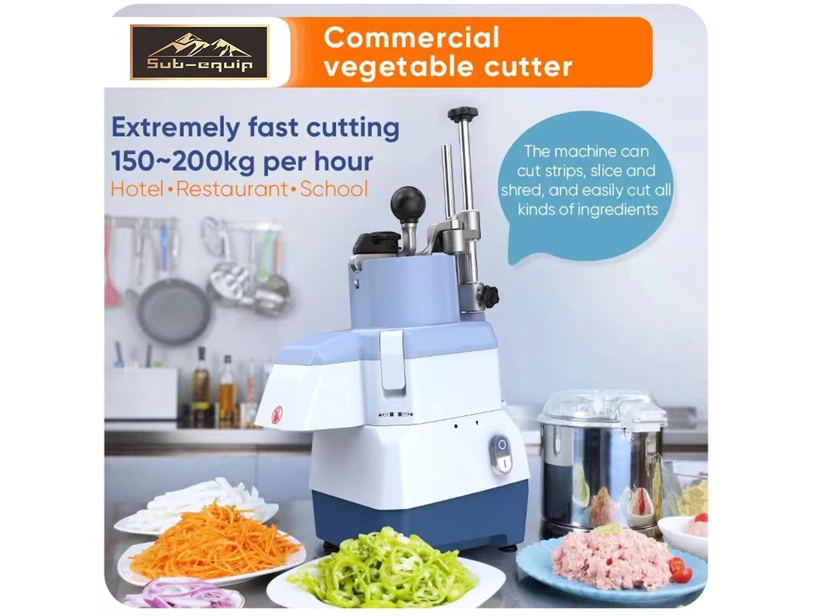 Vegetable food slicer processor vegetable fruit Cutter Machine(Bowl sold Seperately) - Chefcoca