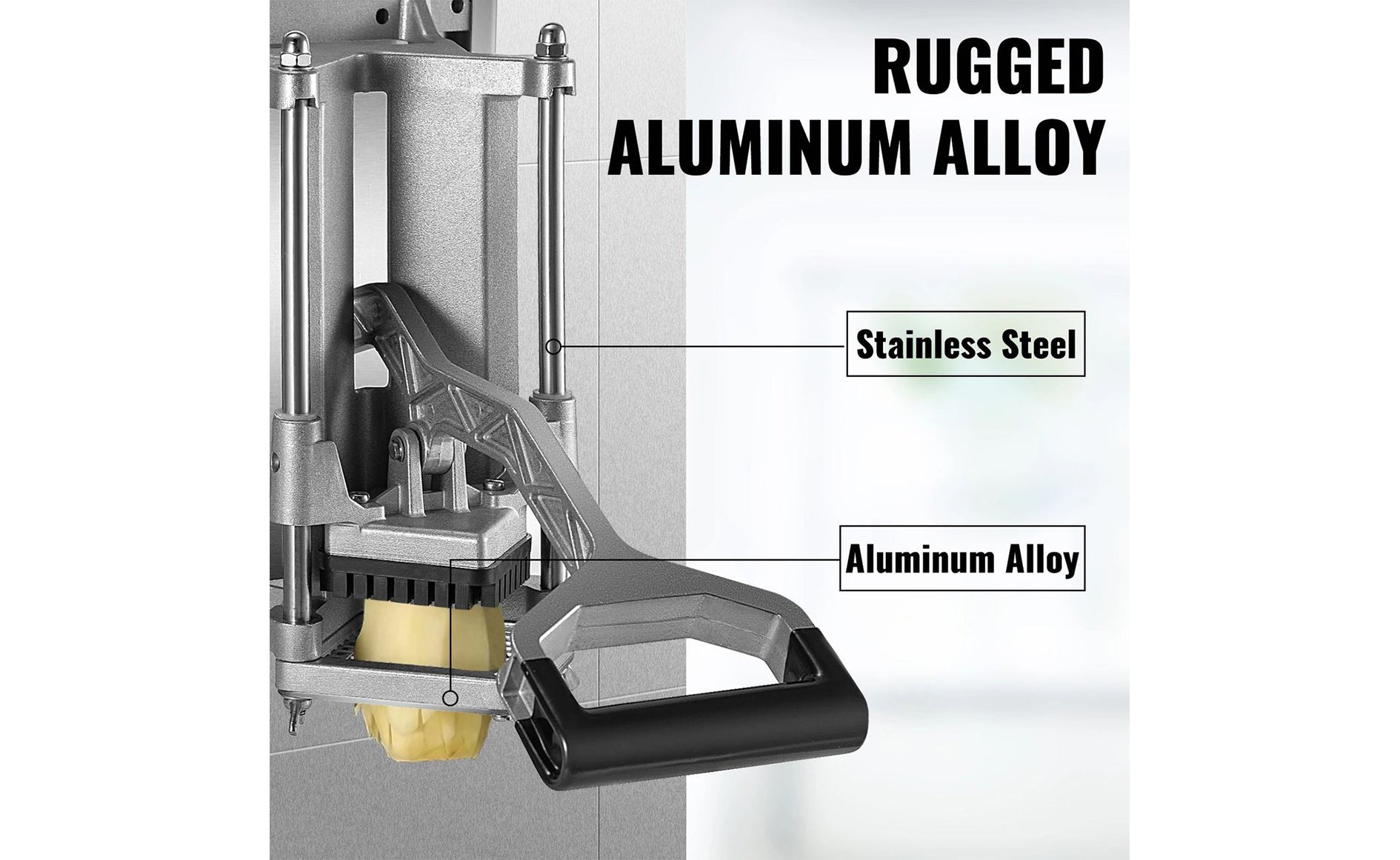 Heavy Duty  French Fry Cutter, Wall Mounted, With Blade Size: 3/8”，1/2“，1/4” &8 Wedger