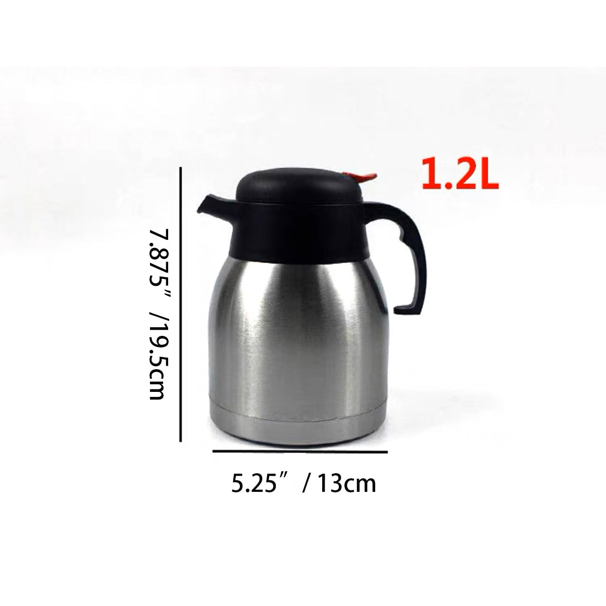 Stainless Steel Vacuum Carafe, Insulated, Push Button (1.2L-2L)