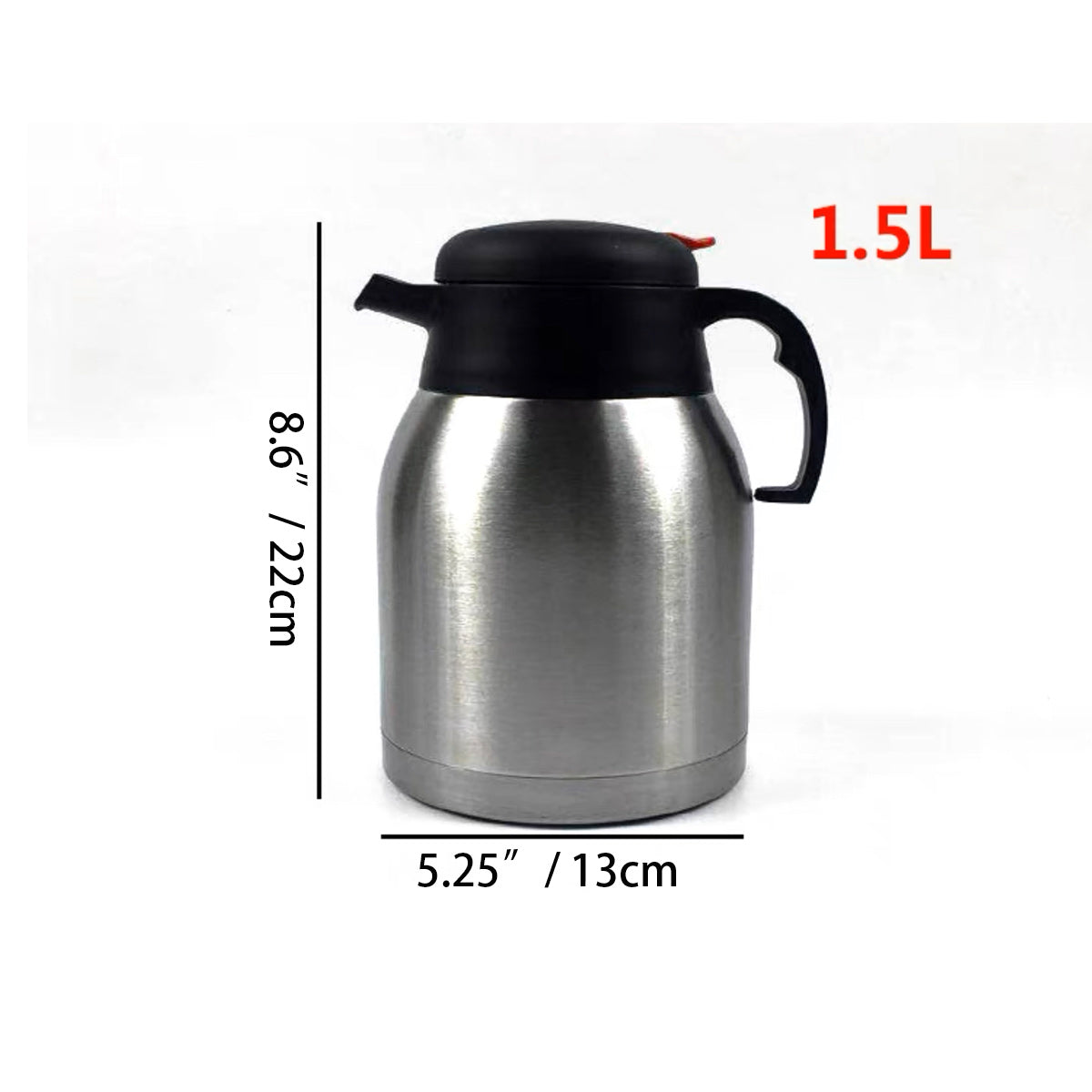 Stainless Steel Vacuum Carafe, Insulated, Push Button (1.2L-2L)