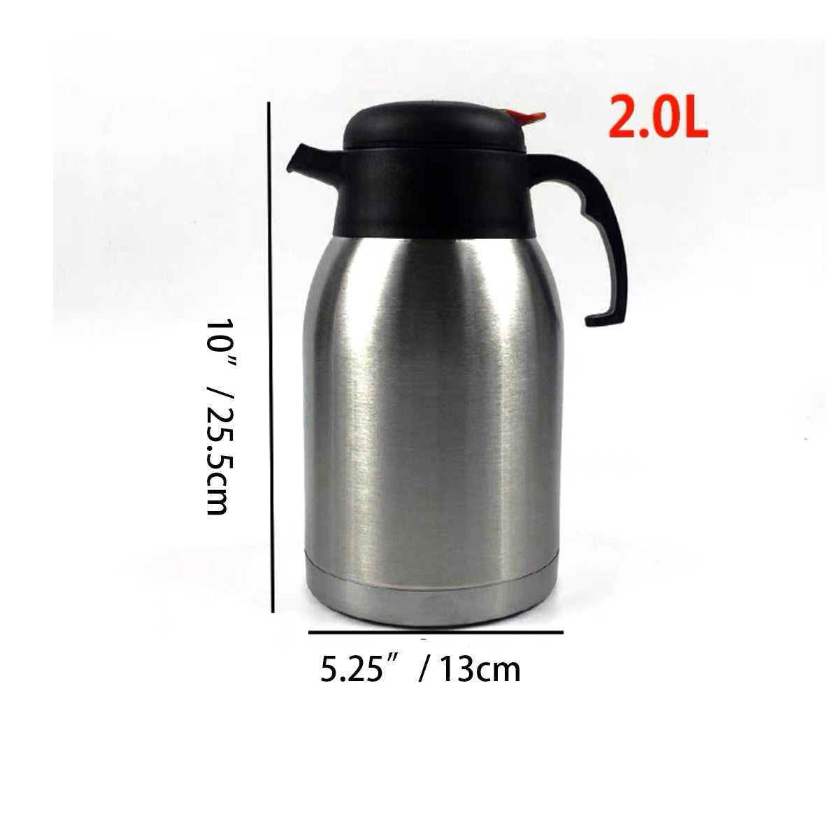 Stainless Steel Vacuum Carafe, Insulated, Push Button (1.2L-2L)