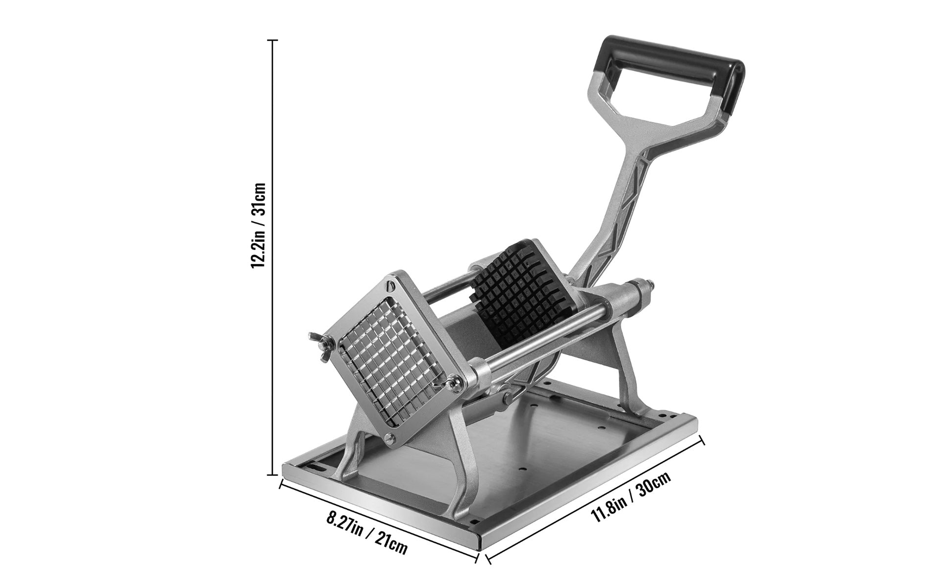 Heavy Duty  French Fry Cutter, Wall Mounted, With Blade Size: 3/8”，1/2“，1/4” &8 Wedger - Chefcoca