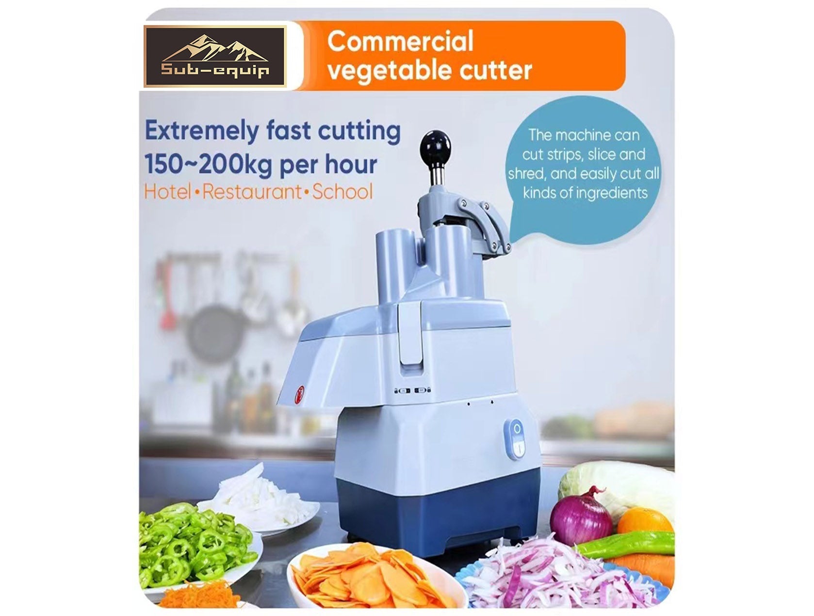 Vegetable food slicer processor vegetable fruit Cutter Machine - Chefcoca