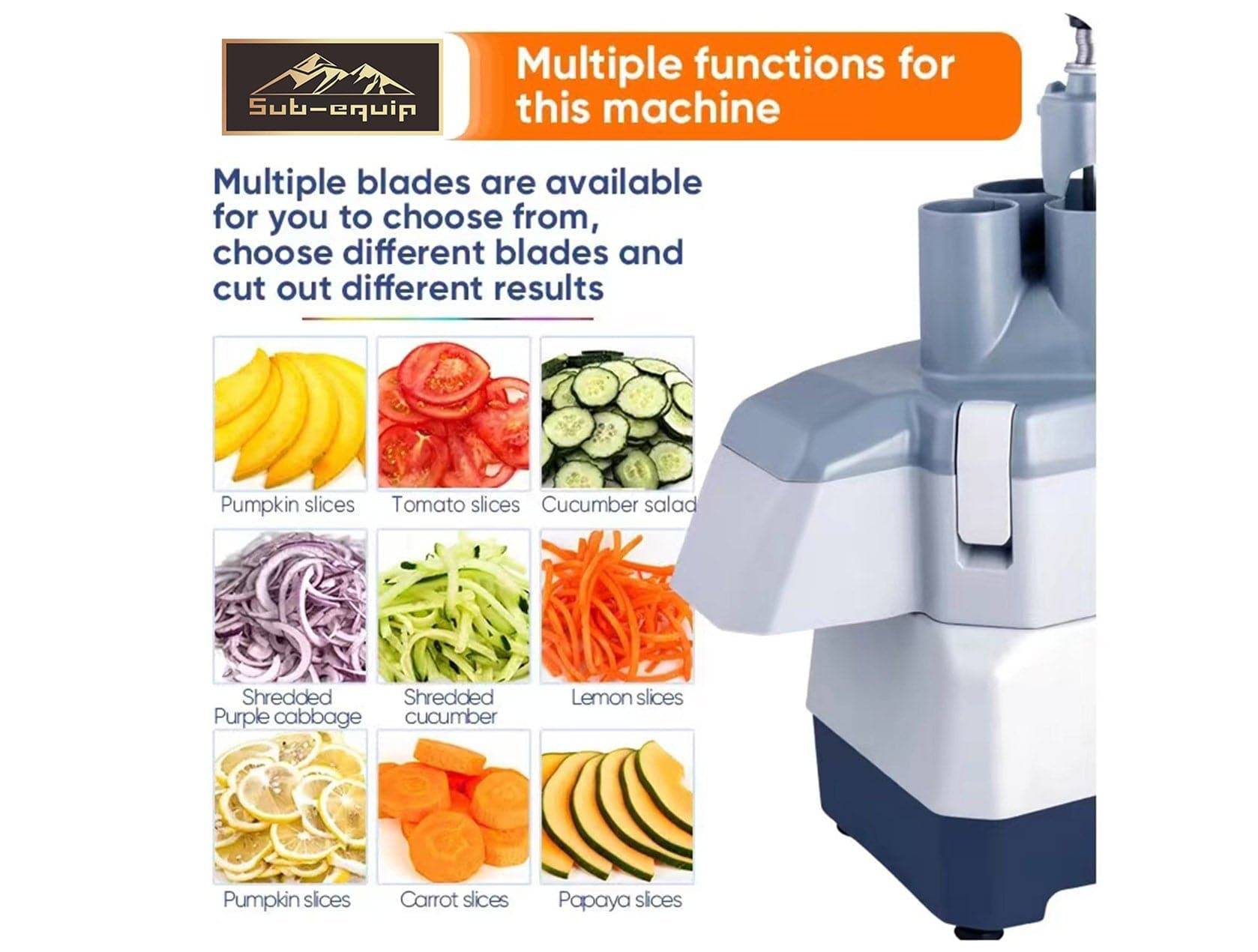 Vegetable food slicer processor vegetable fruit Cutter Machine - Chefcoca