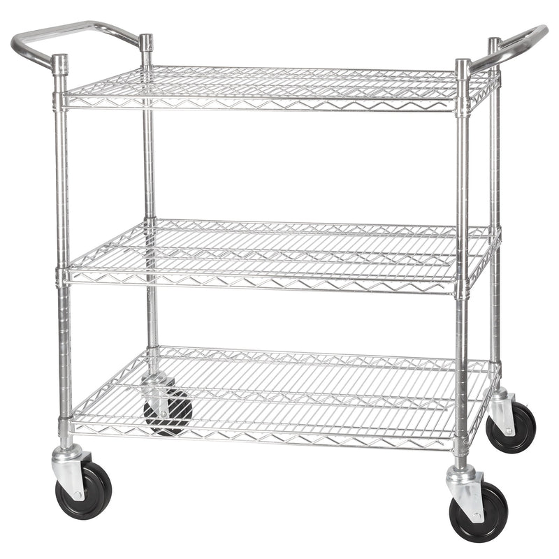 3-Tier Wire Shelving Carts 24" X 48"