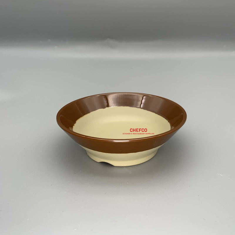 Dipped Brown Rim Melamine Bowl (W0007)