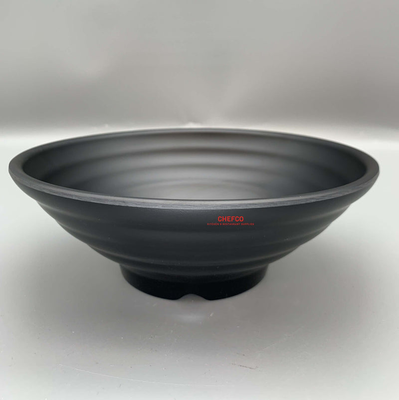 Wide Tapered Black Melamine Bowl (W0026-9S)