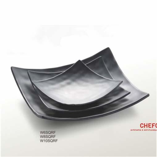 Flared Rimmed Square Melamine Plate （W6SQRF，W10SQRF） - Chefcoca