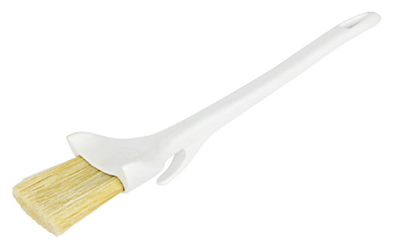 Concave Boar Bristle Pastry Brush with Hook, 2" Wide Brush