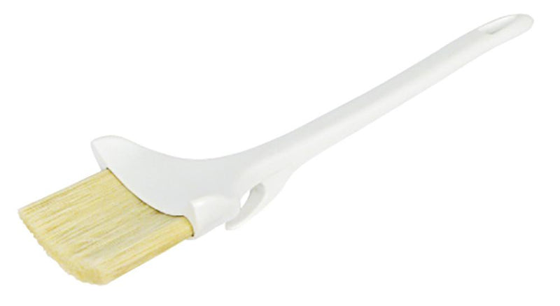 Concave Boar Bristle Pastry Brush with Hook, 3" Wide Brush