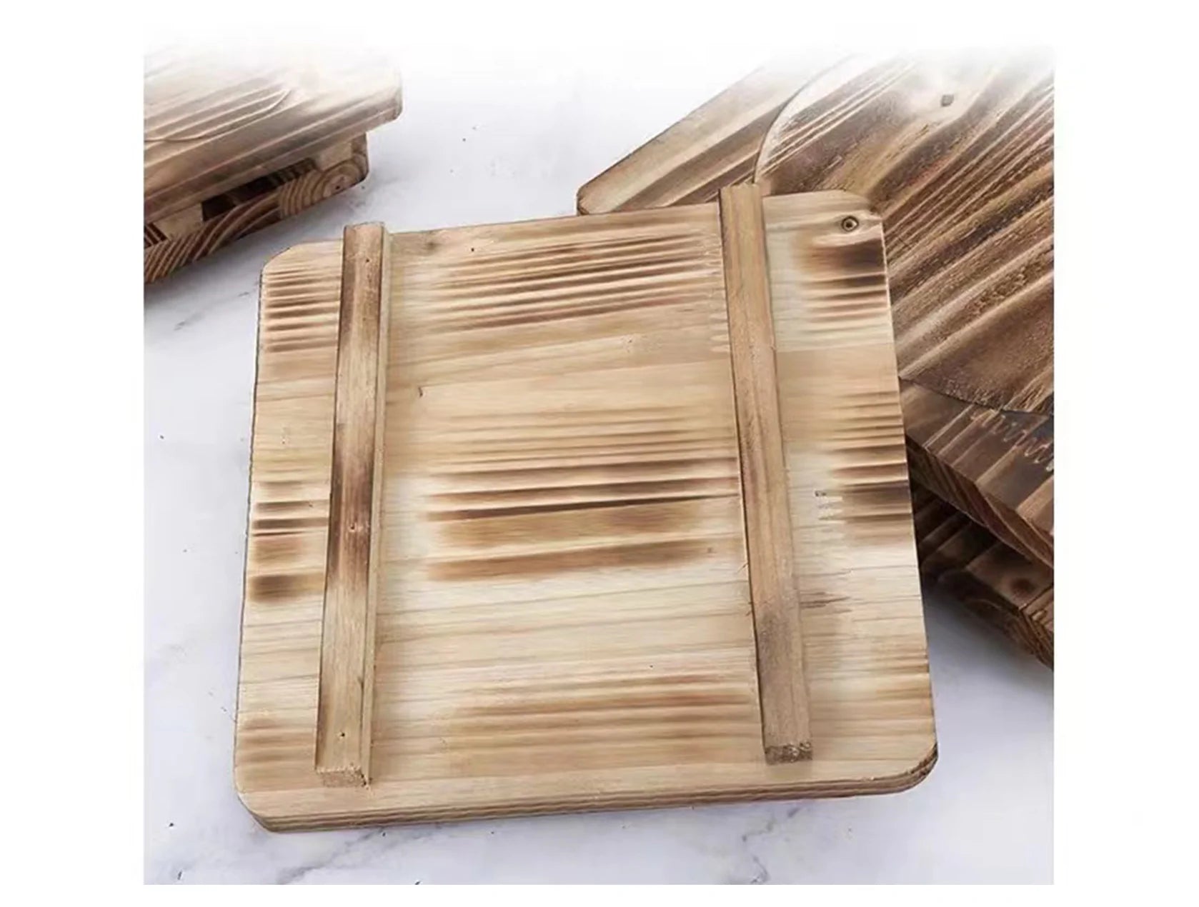 Kitchen Brown Wood Trivet-Natural Wood