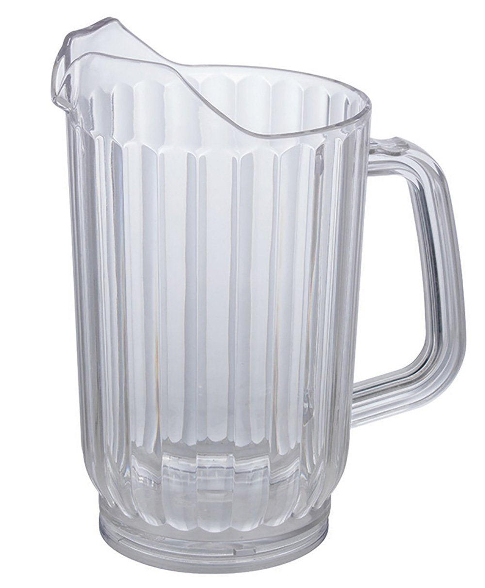 Winco 48 oz Single Spout Polycarbonate Water Pitcher - Chefcoca