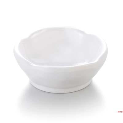 Flower Shape White Melamine Sauce Dish (Y4001) - Chefcoca