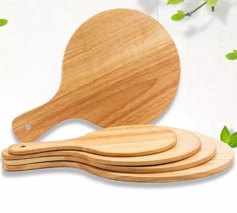 Round Wooden Pizza Board (9" - 12" Diameter) - Chefcoca