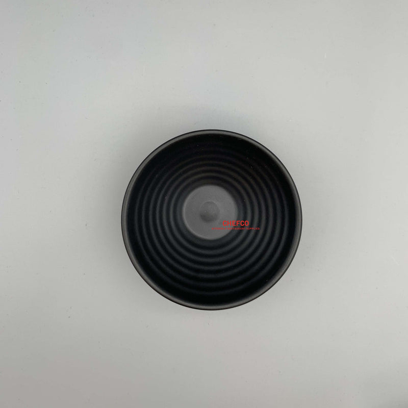 Matte Black Spiral Pattern Melamine Bowl (YG140045)