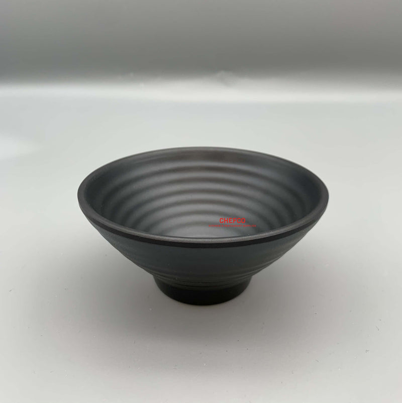Black Melamine Threaded Pattern Bowl (YG140032