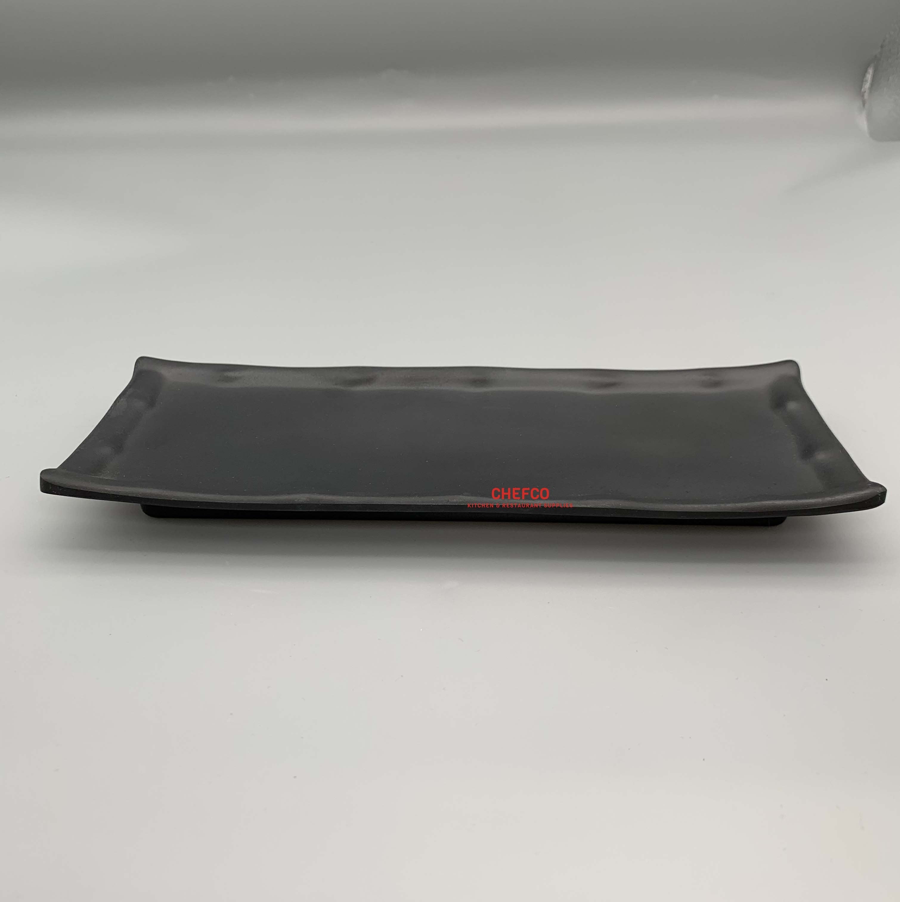 Matte Black Rectangular Melamine Sushi Plate (YG140078)