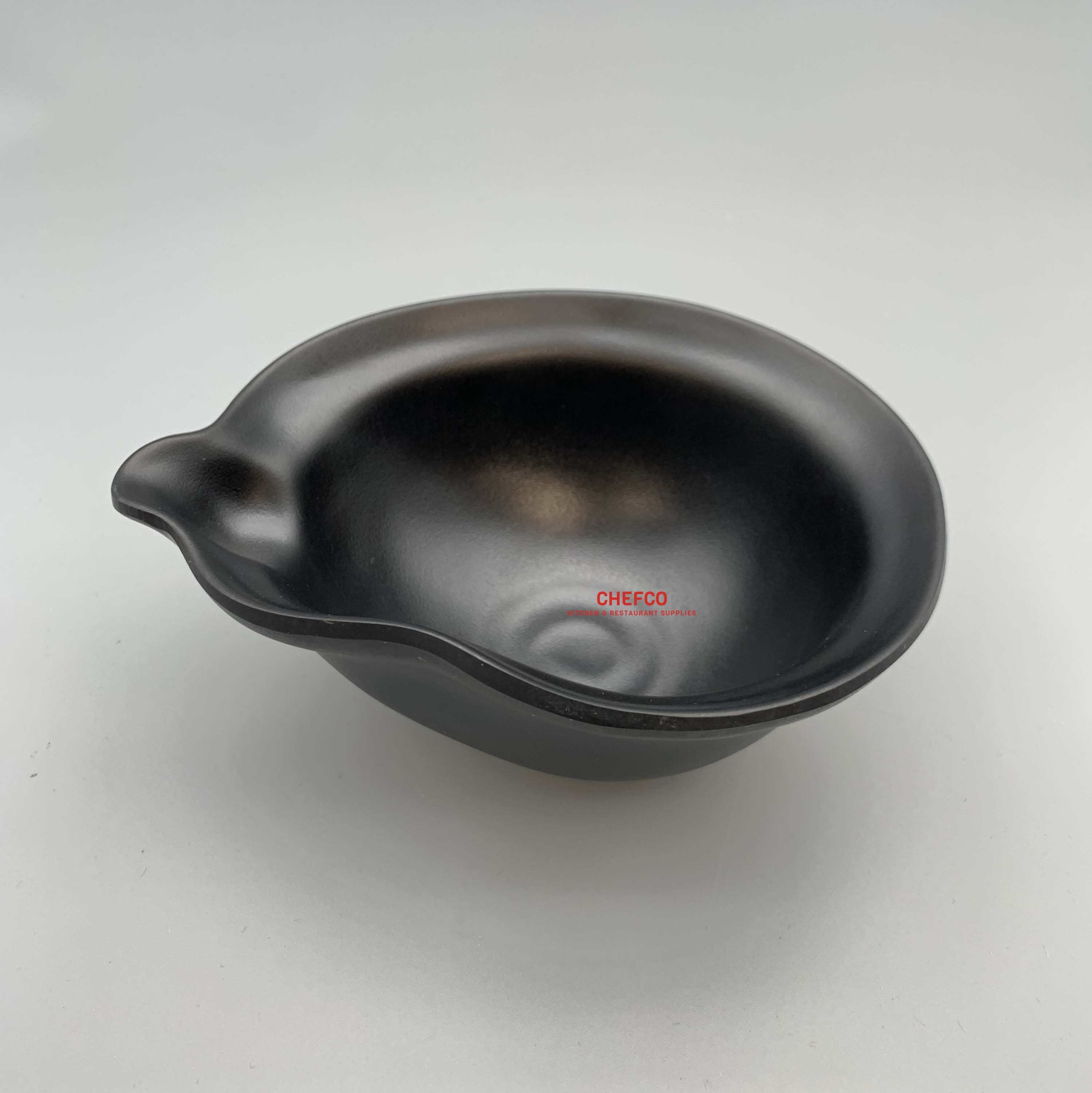 Matte Black Melamine Bowl (YG140079) - Chefcoca