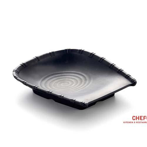 Melamine Spiral Pattern Half Plate (YG140081)