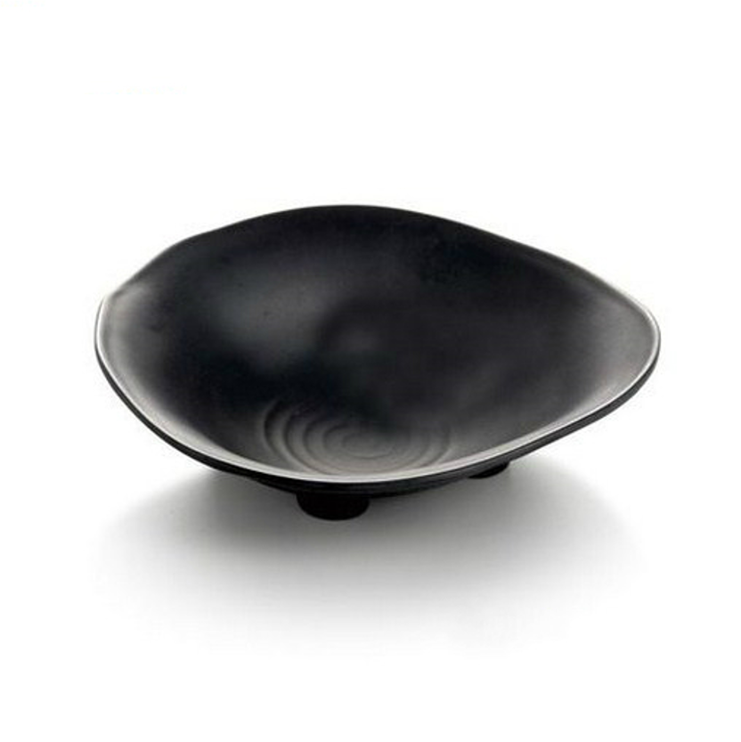 Astract Spiral Pattern Melamine Bowl with Feet (YG140090) - Chefcoca