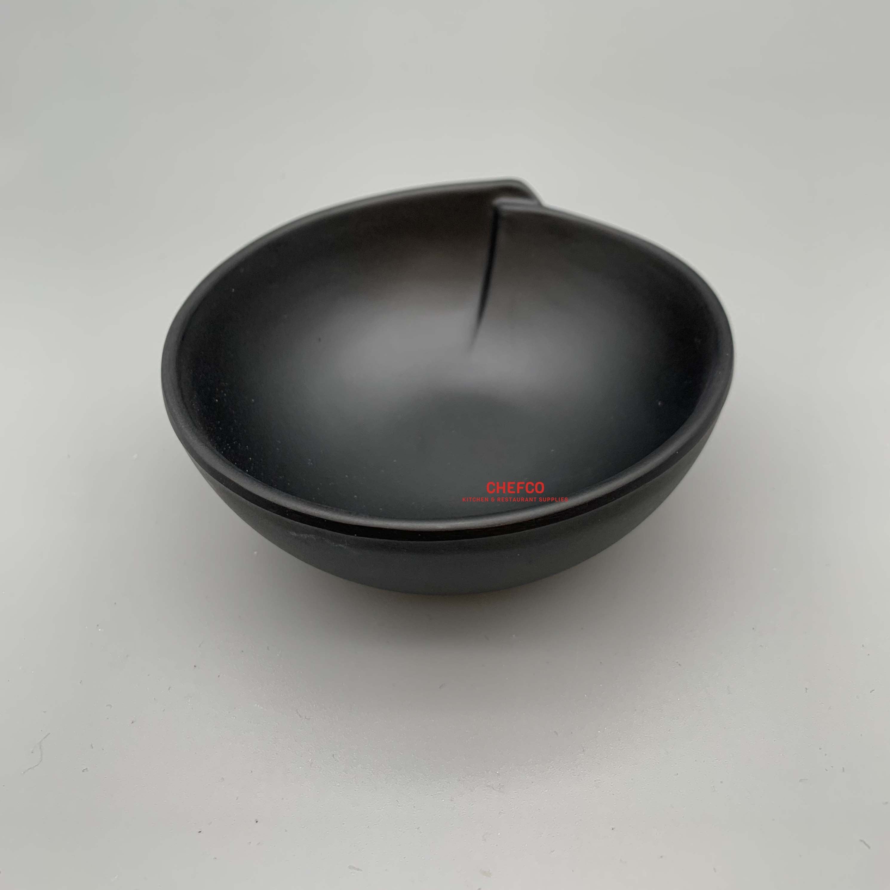 Matte Black Overlap Melamine Bowl (YG140111) - Chefcoca