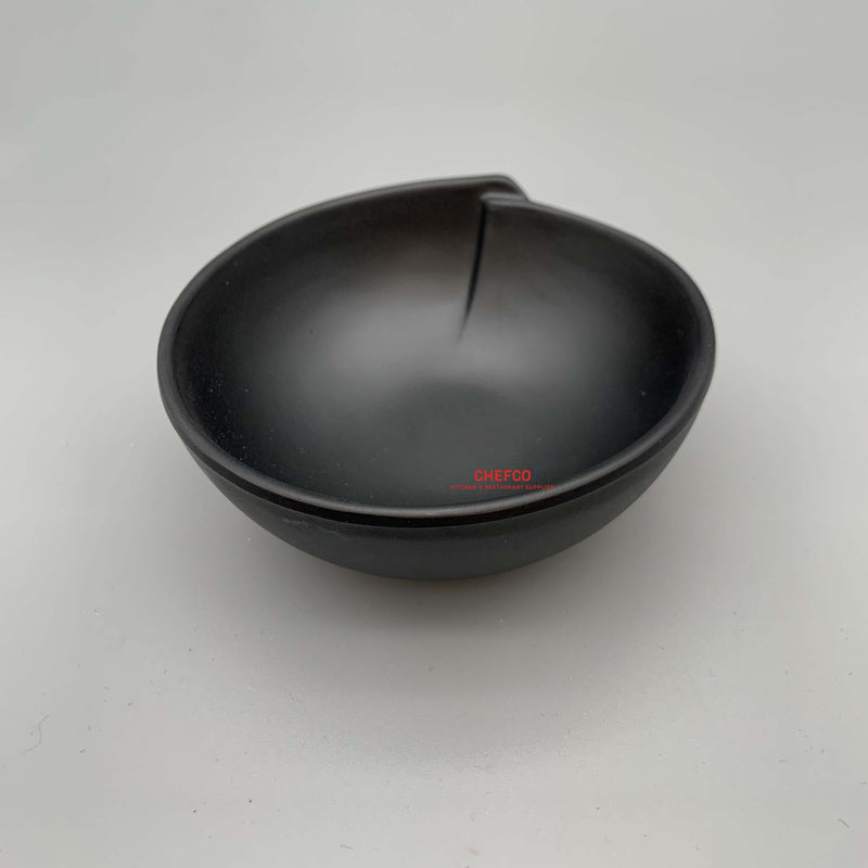 Matte Black Overlap Melamine Bowl (YG140111)