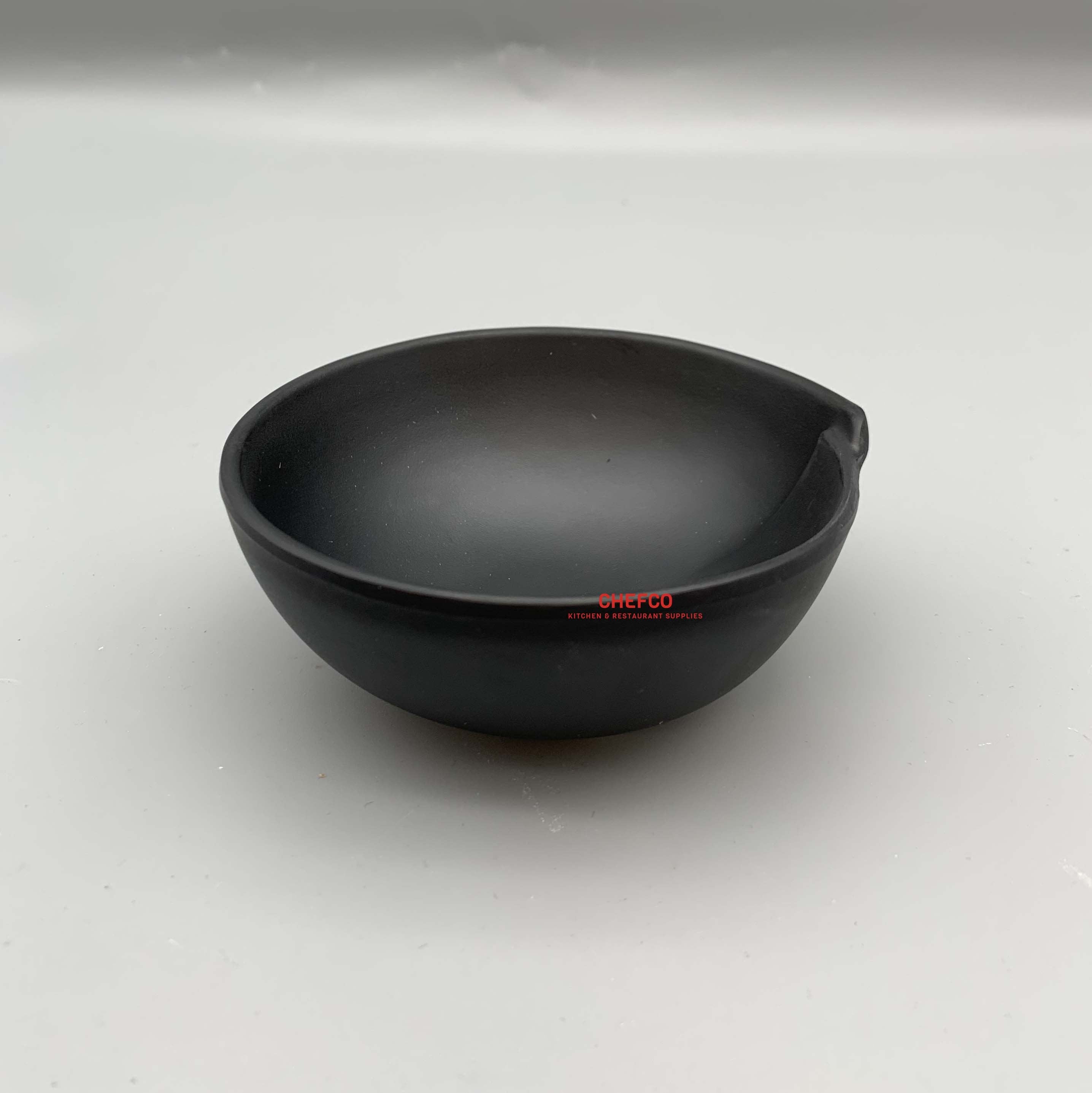 Matte Black Overlap Melamine Bowl (YG140111) - Chefcoca