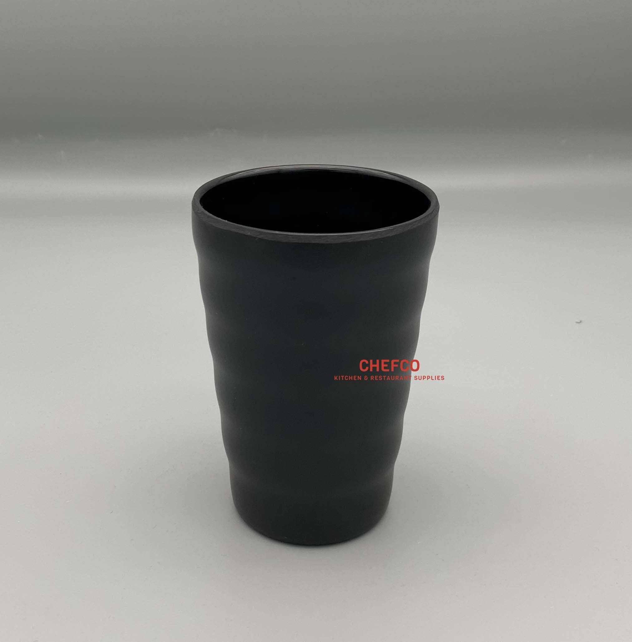 Black Melamine Ridges Tumbler (YG142044)