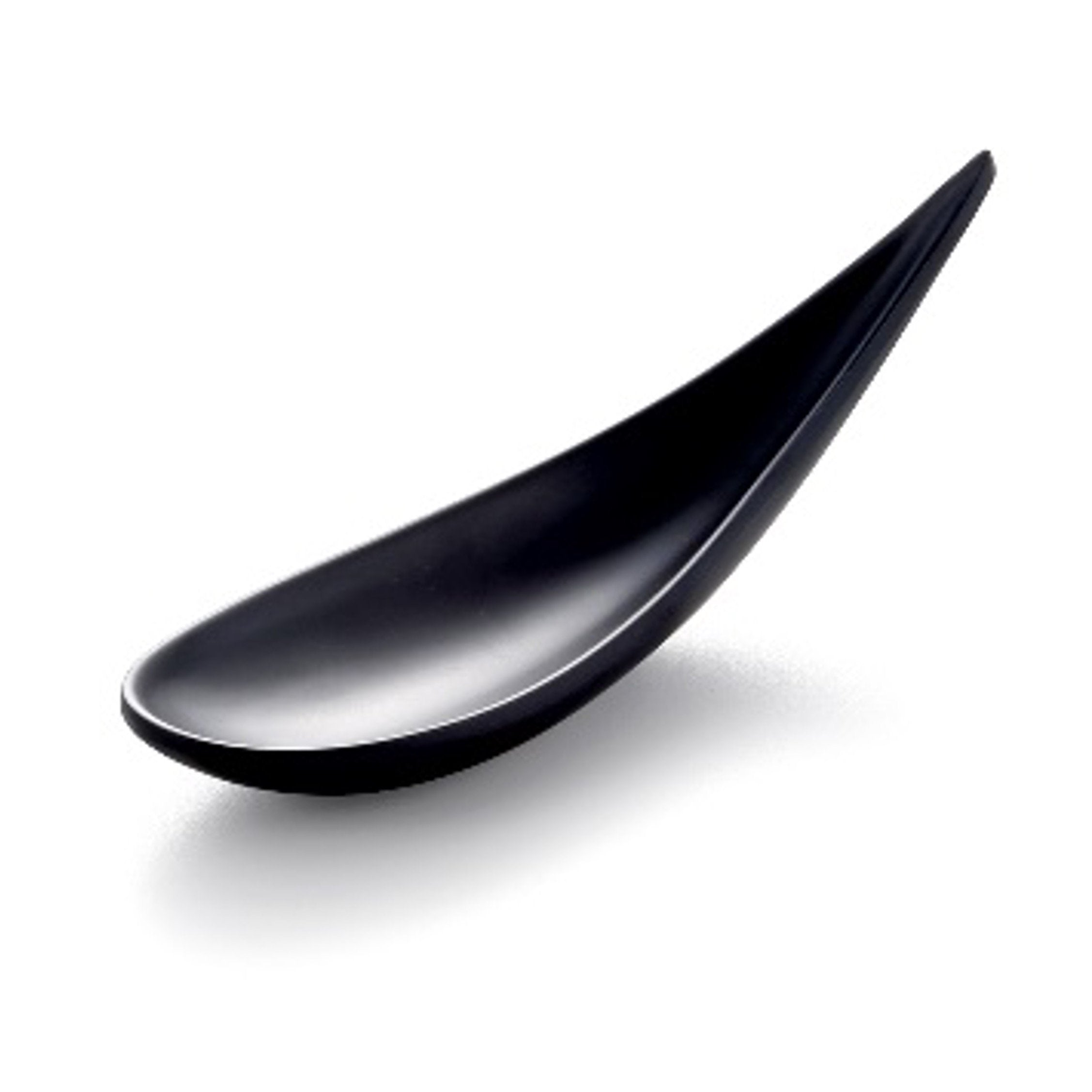 Matte Black Water Drop Melamine Spoon (6" Length)