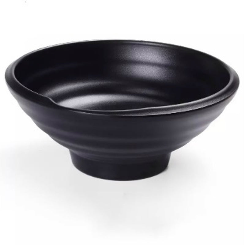 Matte Black Round Melamine Noodle Bowl (YG145001)