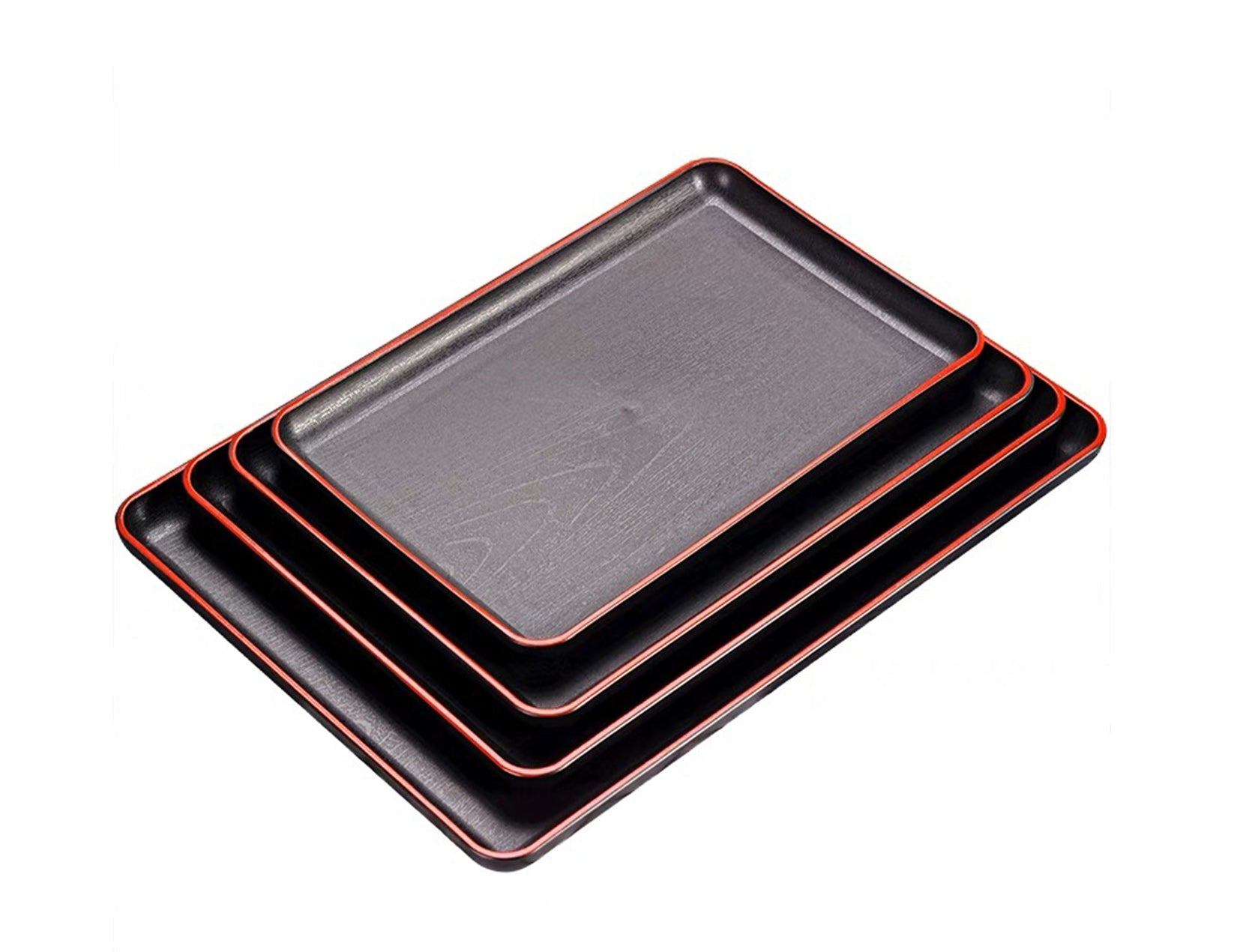 Rectangular Non-Slip Multi-Purpose Plastic Fast Food Serving Trays - Chefcoca