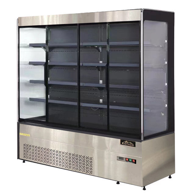 Four Doors Grab & Go Display Case, 100.8" wide Refrigerator - Chefcoca