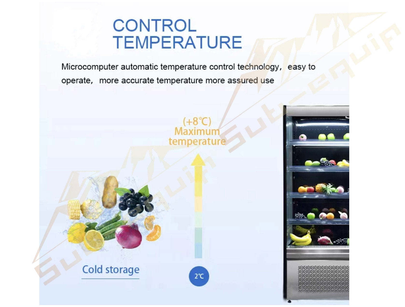 Two Doors Grab & Go Display Case, 59.1" wide Refrigerator