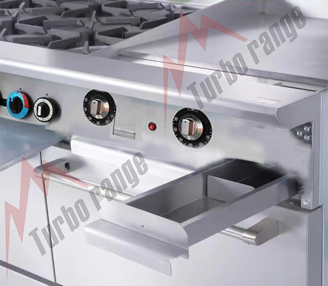 Turbo Range - Liquid Propane 2 Burner 36" Range with 24" Manual Griddle and Standard Oven Base - Chefcoca
