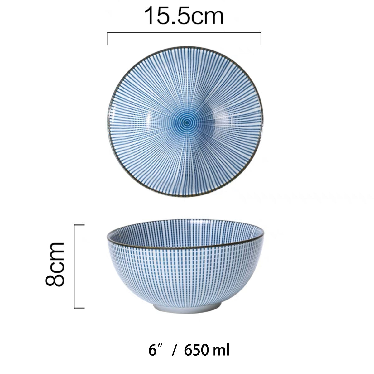 Blue Grid Bowl (PTC00019-PTC00021) - Chefcoca