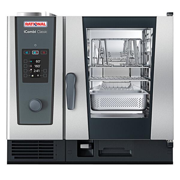 Rational iCombi Classic Single 6-Half Size Combi Oven (Natural Gas) with ClimaPlus Technology - 120V