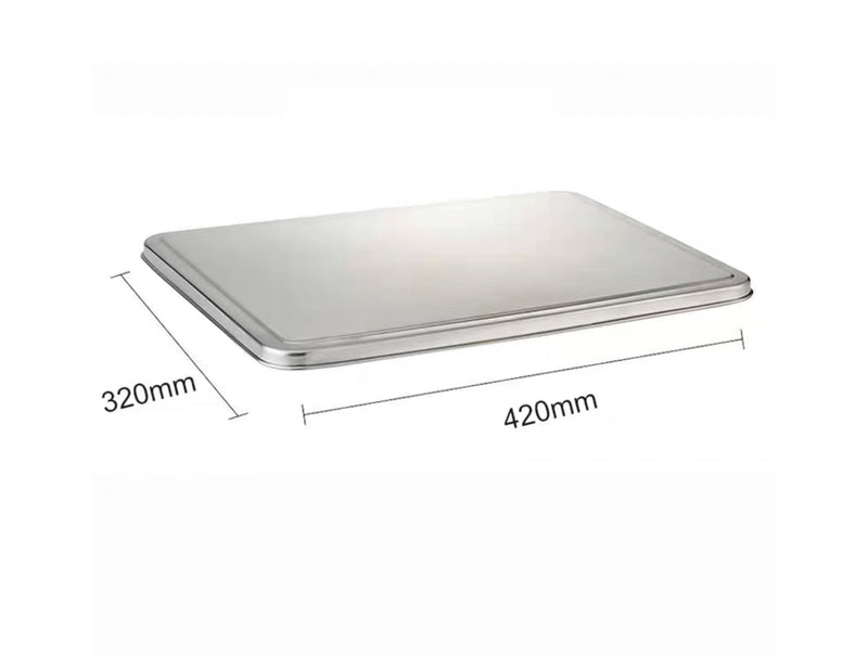Stainless Steel Rectangular Food Tray (Lid sold separately)
