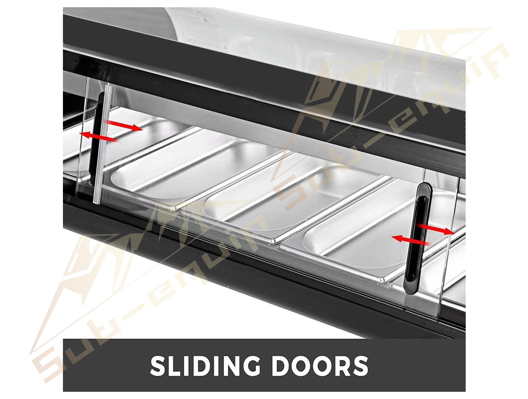 Sub-equip, 4FT Refrigerated Sushi Case (47.24"x16.3"x11.8")