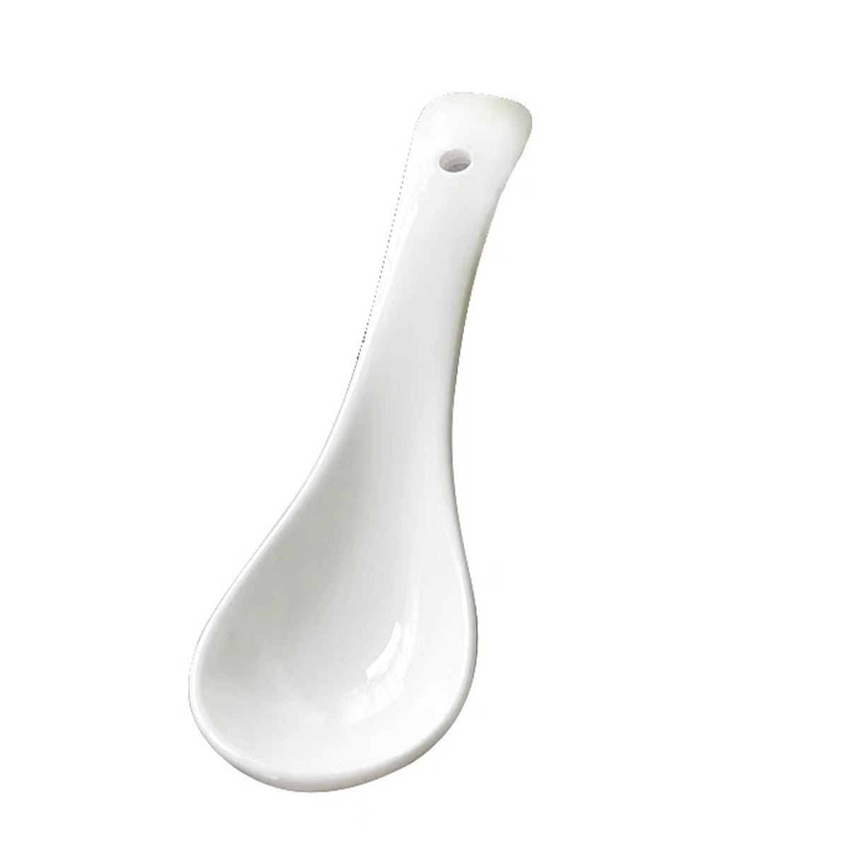 Japanese Style White Ceramic Spoon (T8400025) - Chefcoca